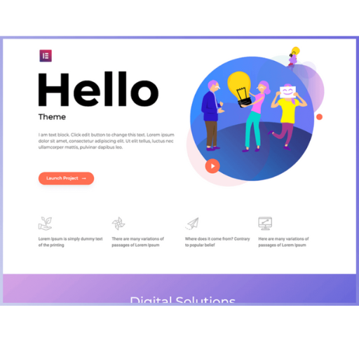 hello theme elementor