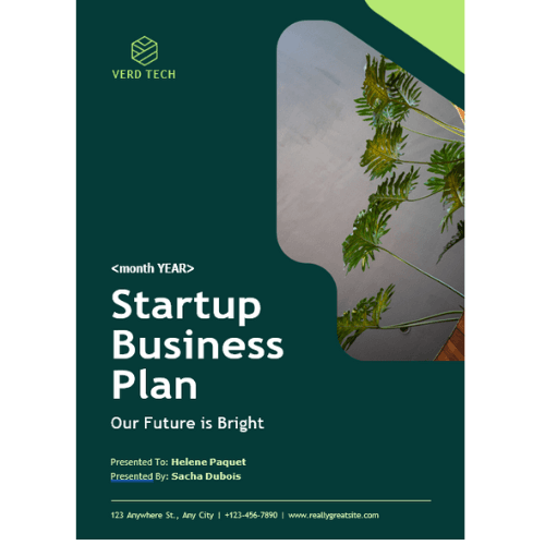 Resources business plan template
