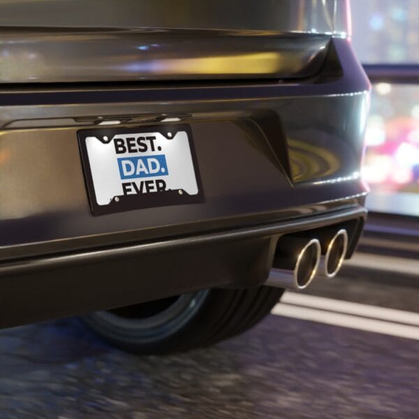 Best Dad Ever Personalised Car Plate - Image 3