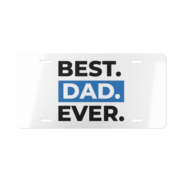 Best Dad Ever Personalised Car Plate