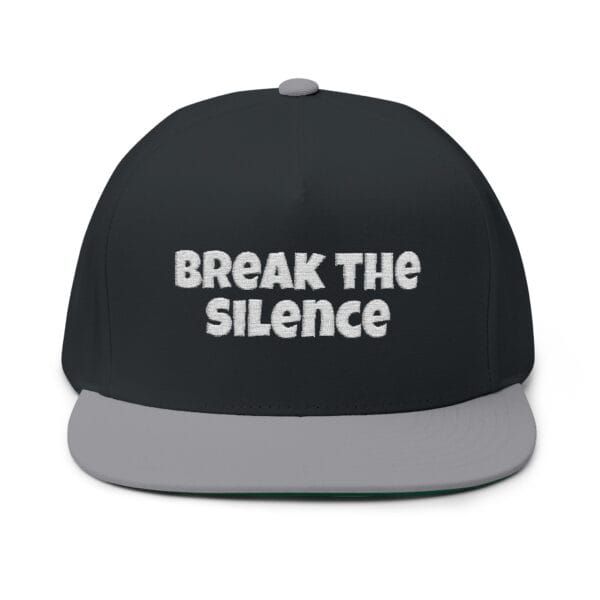 Break the Silence Flat Bill Embroidered Hat - Image 9