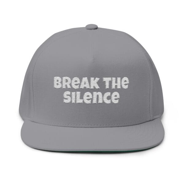 Break the Silence Flat Bill Embroidered Hat